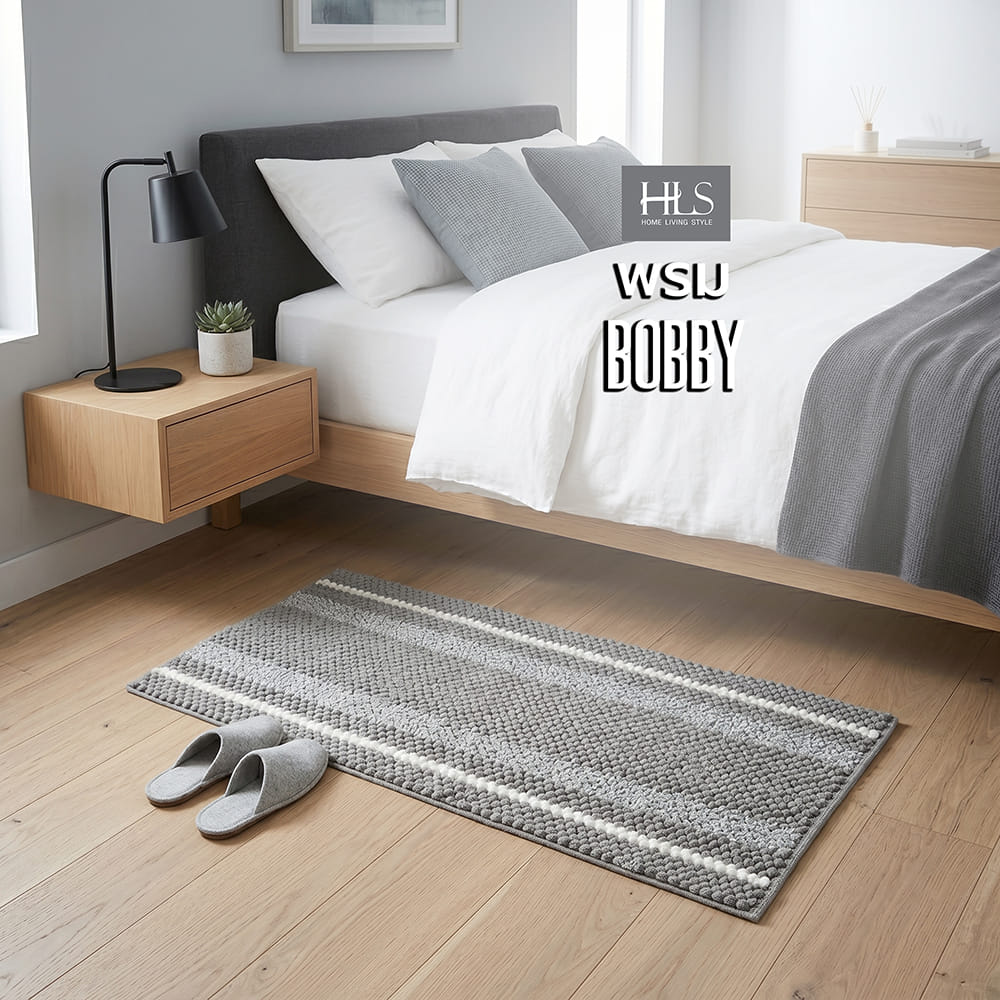พรม HOME LIVING STYLE BOBBY 45x120 ซม. สีเทา