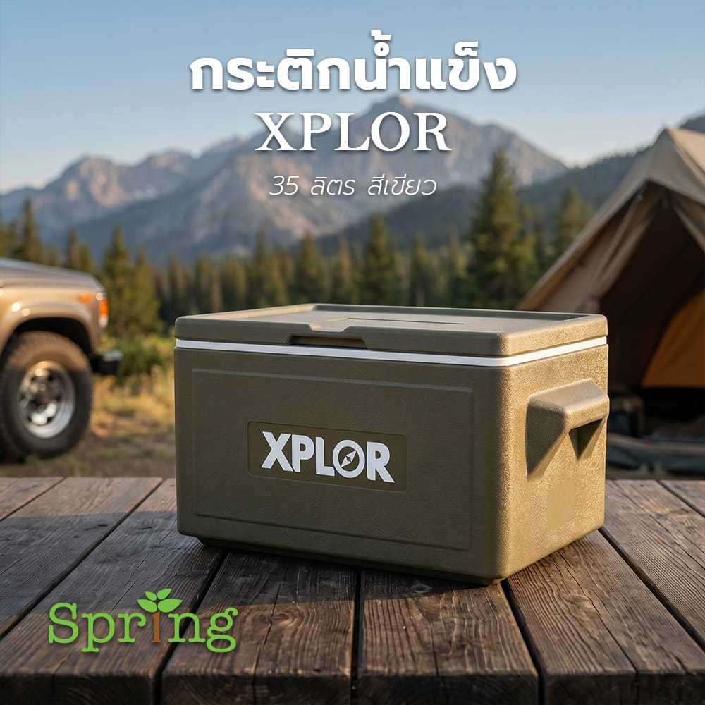 กระติกน้ำแข็ง SPRING XPLOR 35 ลิตร สีเขียว