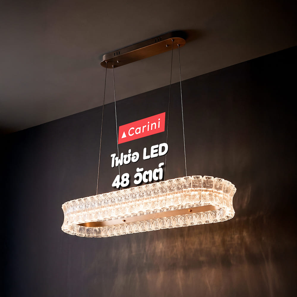 ไฟช่อ LED CARINI KM1685-L900mm 48 วัตต์ DAYLIGHT/COOL WHITE/WARM WHITE สีทอง/ขาว 1 หัว
