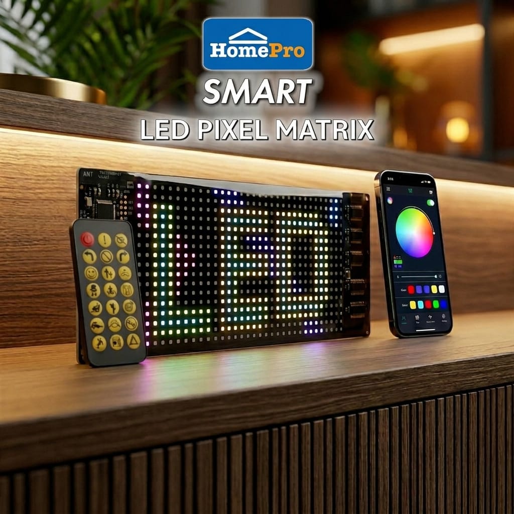 ป้ายไฟ LED HOMEPRO SMART PIXEL MATRIX 16x32 พิกเซล 10 วัตต์ RGB
