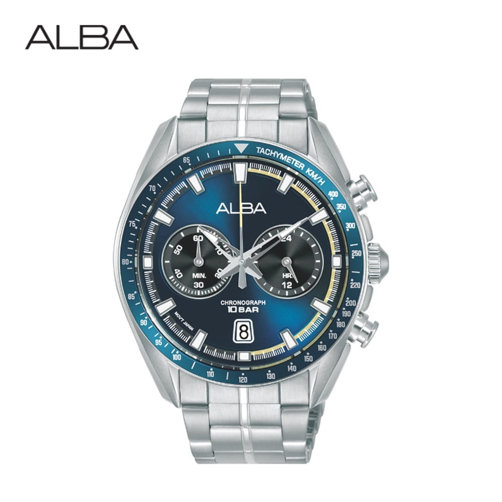 นาฬิกาข้อมือผู้ชาย ALBA รุ่น SIGNA A4B017X ขนาด 44 มม. สีน้ำเงิน