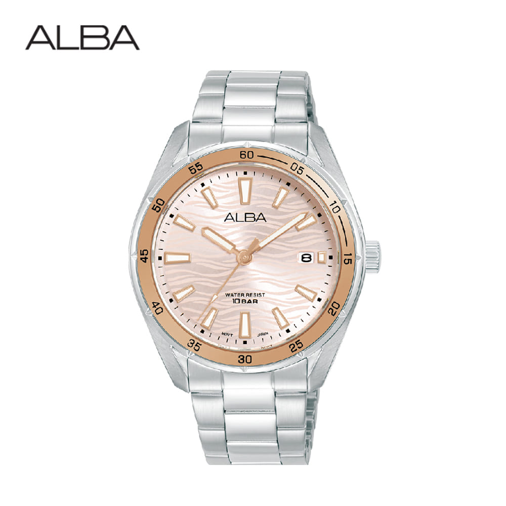 นาฬิกาข้อมือผู้หญิง ALBA รุ่น BOYISH AG8N65X ขนาด 36 มม. สีชมพูอ่อน