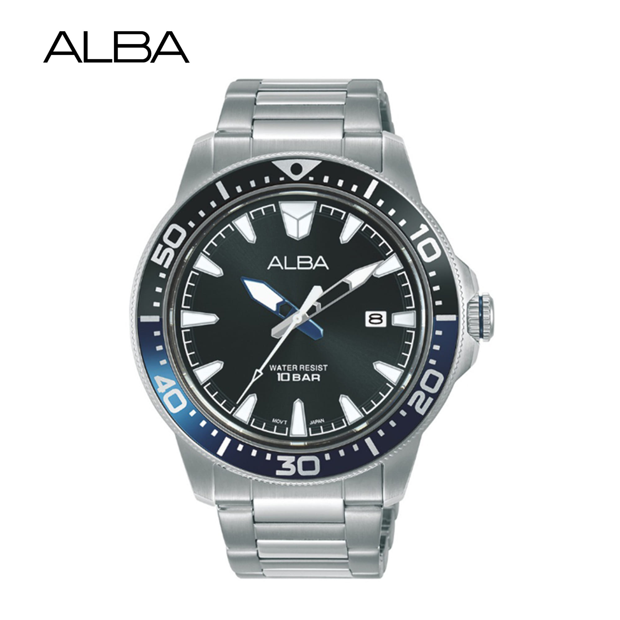นาฬิกาข้อมือผู้ชาย ALBA รุ่น SPORTIVE AS9U01X ขนาด 44 มม. สีดำ