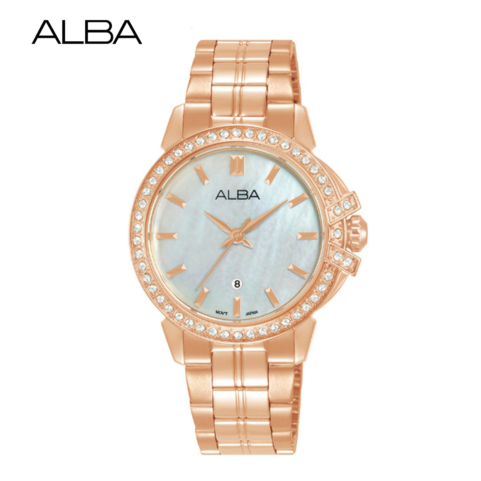 นาฬิกาข้อมือผู้หญิง ALBA รุ่น SIGNA AH7CW8X ขนาด 34 มม. สีขาว