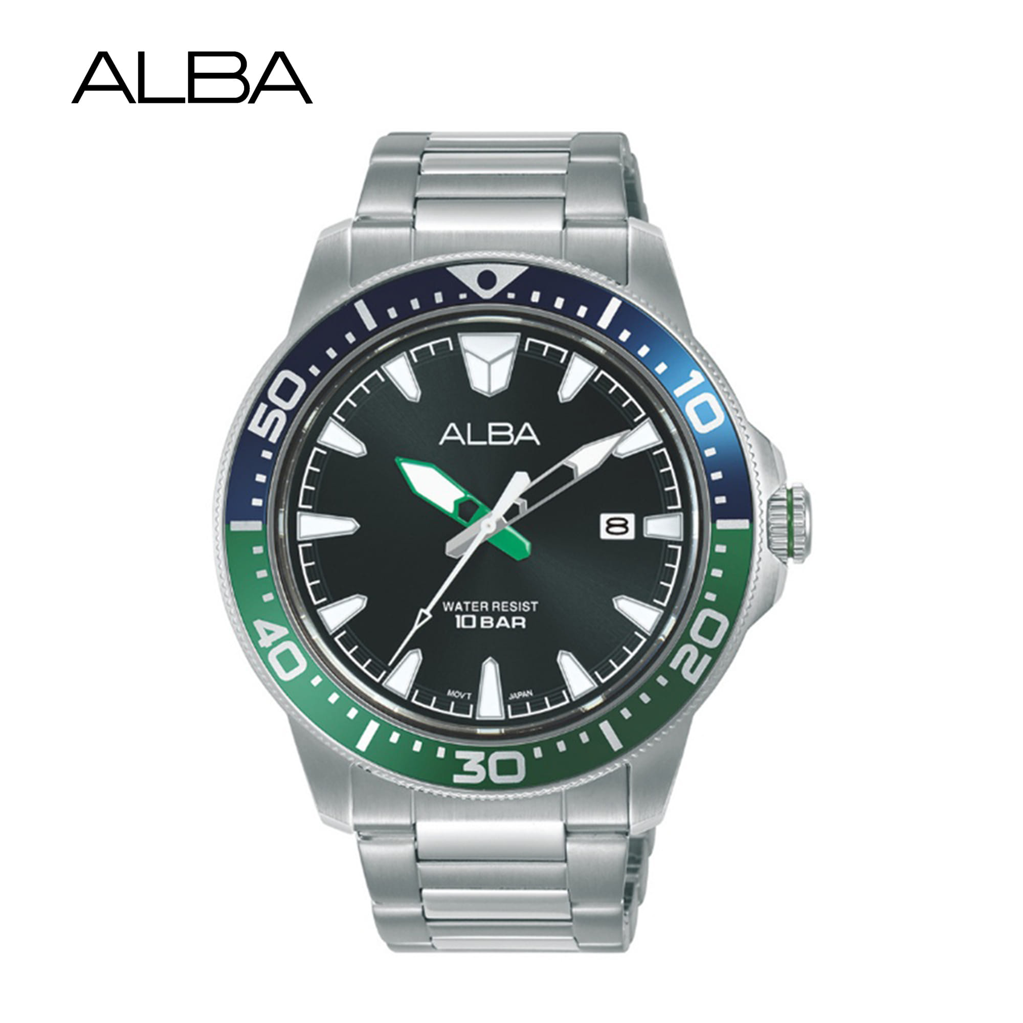 นาฬิกาข้อมือผู้ชาย ALBA รุ่น SPORTIVE AS9U03X ขนาด 44 มม. สีดำ
