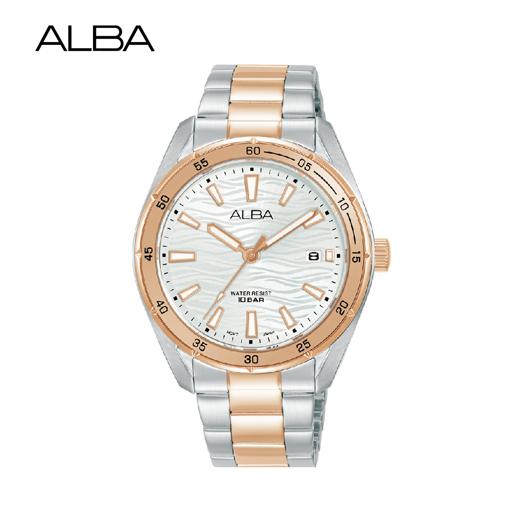 นาฬิกาข้อมือผู้หญิง ALBA รุ่น BOYISH QUARTZ AG8N56X ขนาด 36 มม. สีขาว