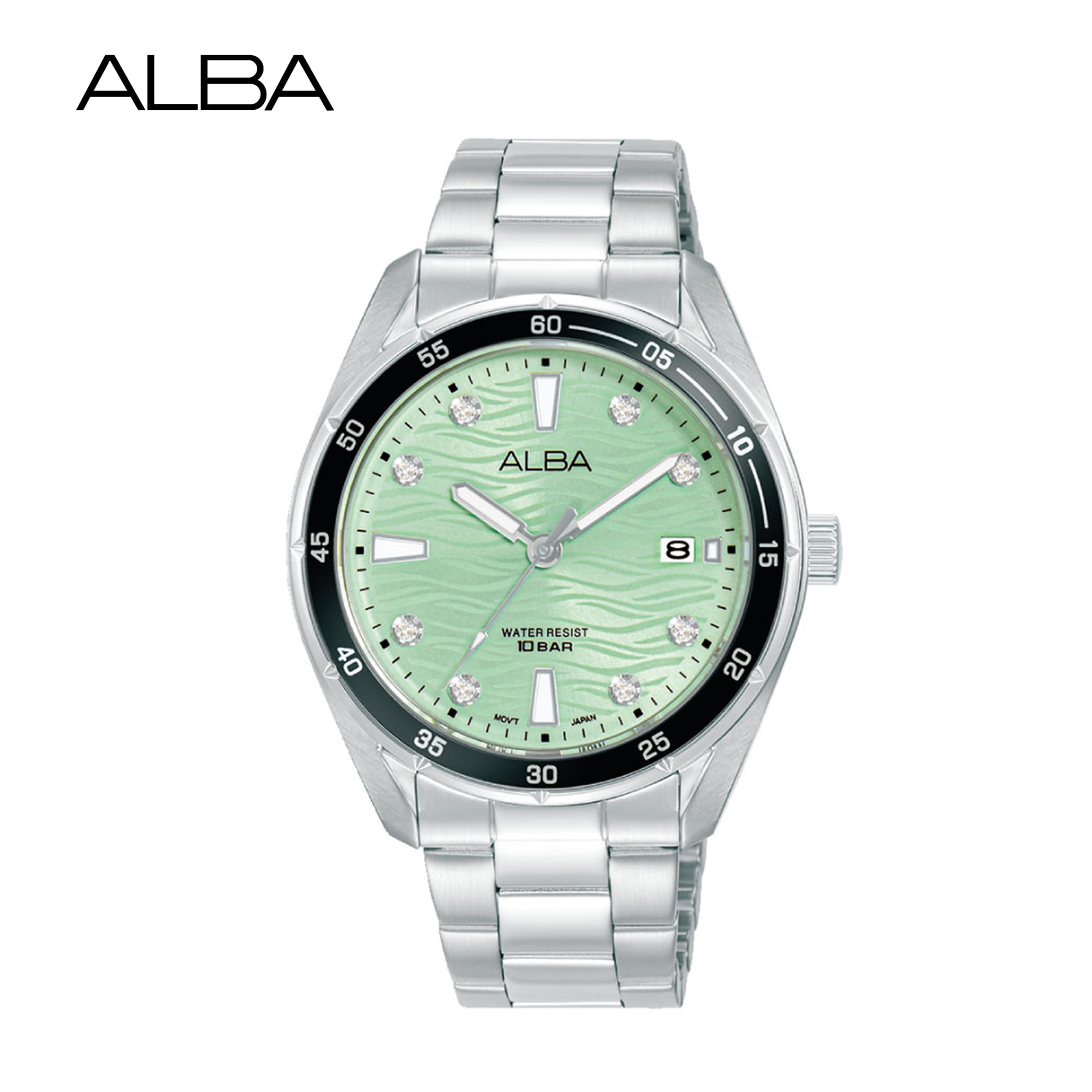 นาฬิกาข้อมือผู้หญิง ALBA รุ่น BOYISH QUARTZ AG8P09X ขนาด 36 มม. สีเขียว