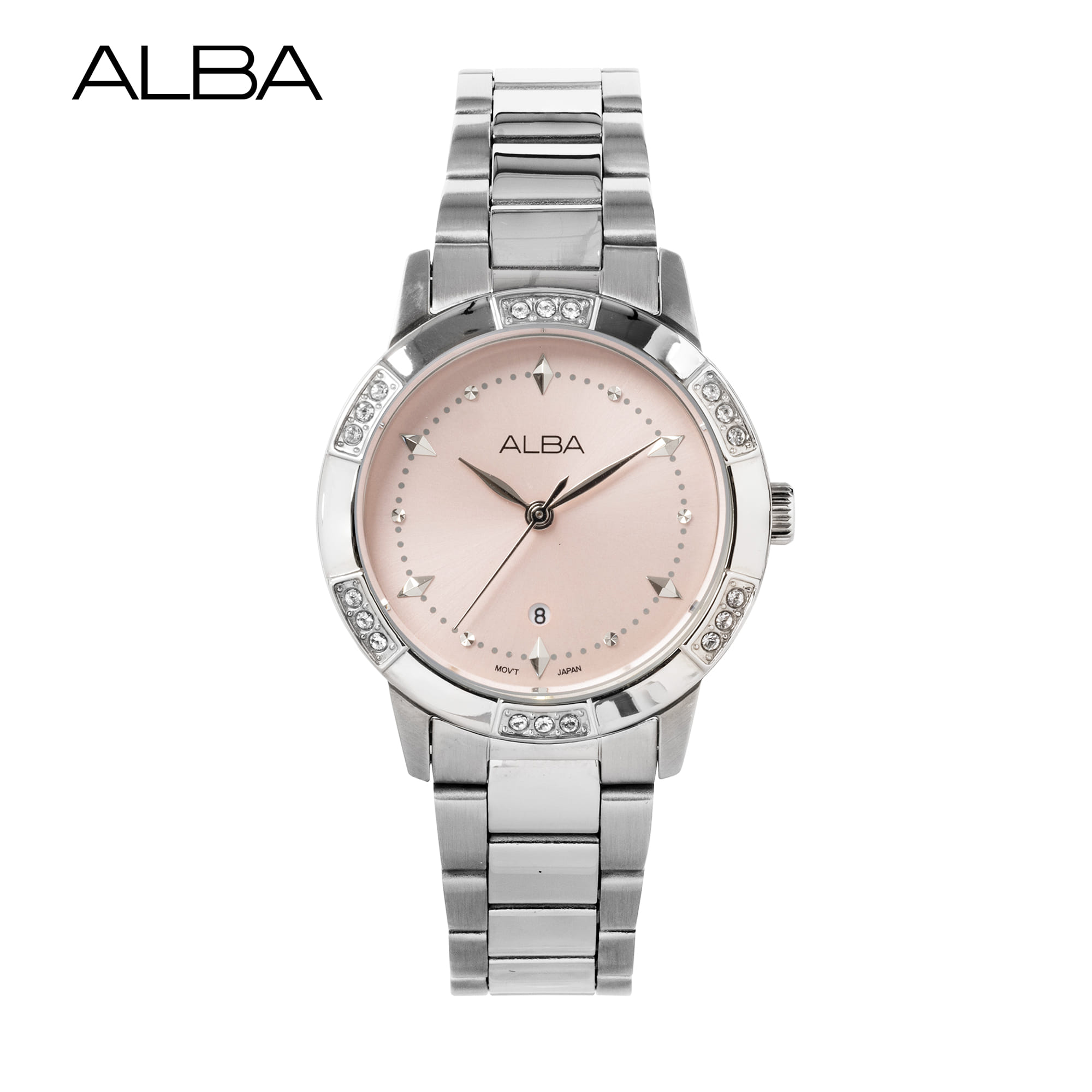 นาฬิกาข้อมือผู้หญิง ALBA รุ่น IKEBANA AH7DG5X ขนาด 32 มม. สีชมพู