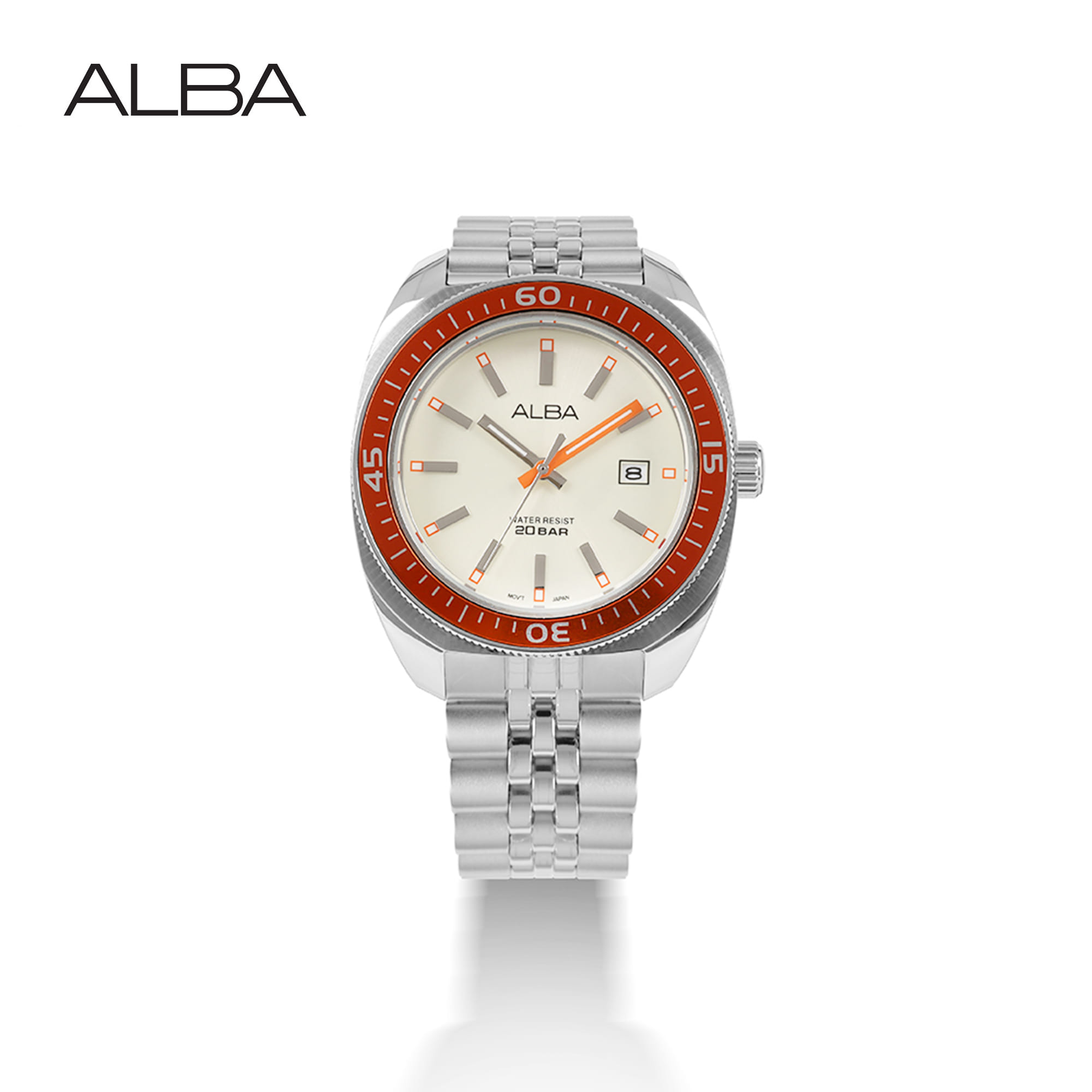 นาฬิกาข้อมือผู้ชาย ALBA รุ่น SPORTIVE AS9T89X ขนาด 43 มม. สีแชมเปญ