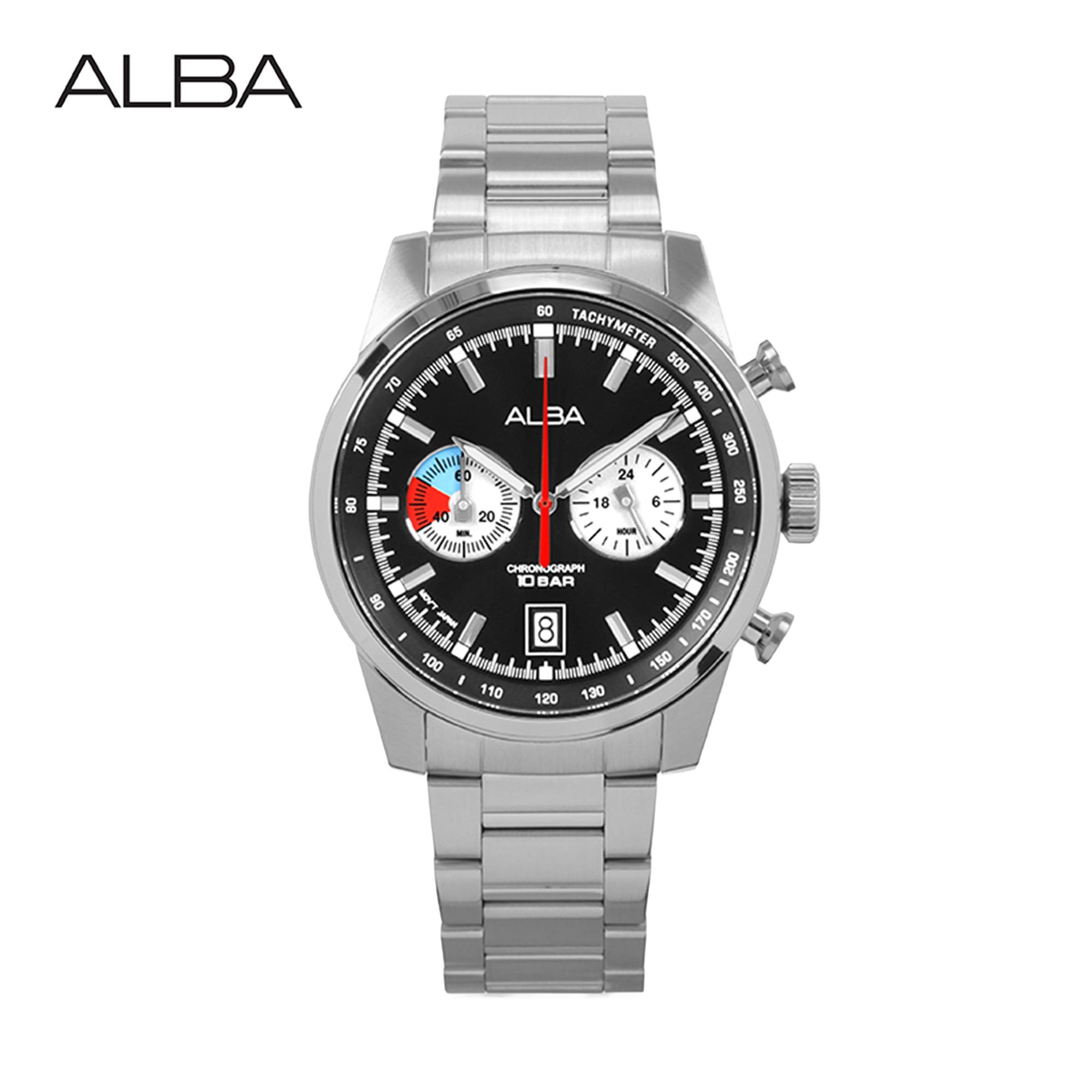 นาฬิกาข้อมือผู้ชาย ALBA รุ่น A4B001X ขนาด 44 มม. สีดำ