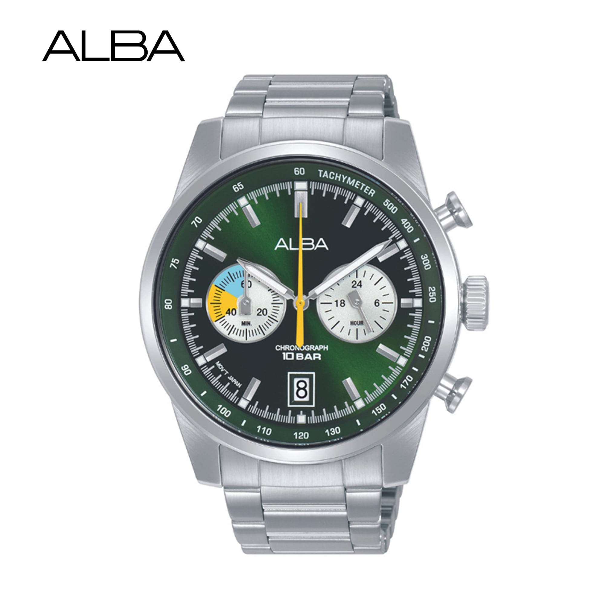 นาฬิกาข้อมือผู้ชาย ALBA รุ่น A4B007X ขนาด 44 มม. สีเขียว