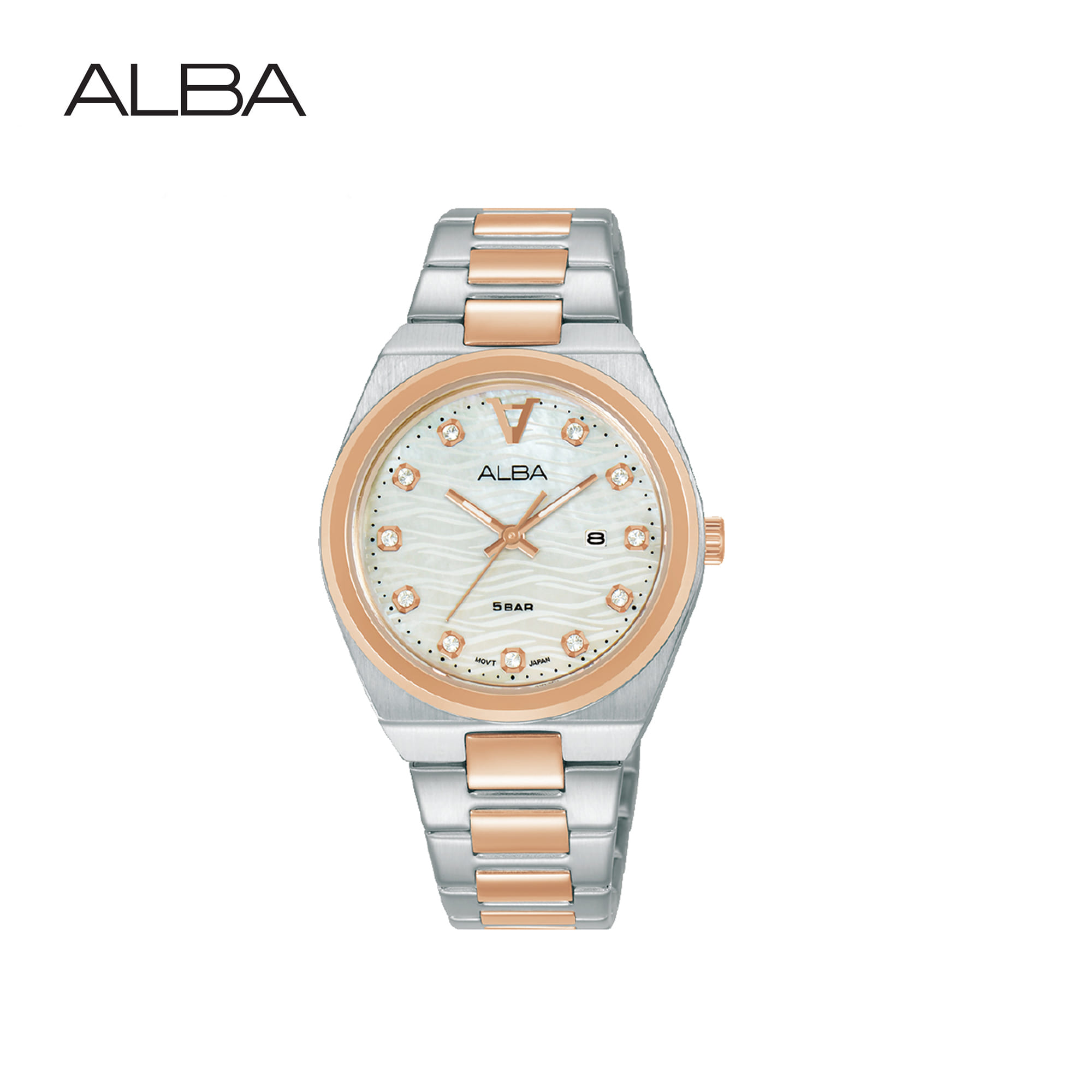 นาฬิกาข้อมือผู้หญิง ALBA AH7DJ8X 32 มม. สี SILVER/WHITE/ROSEGOLD