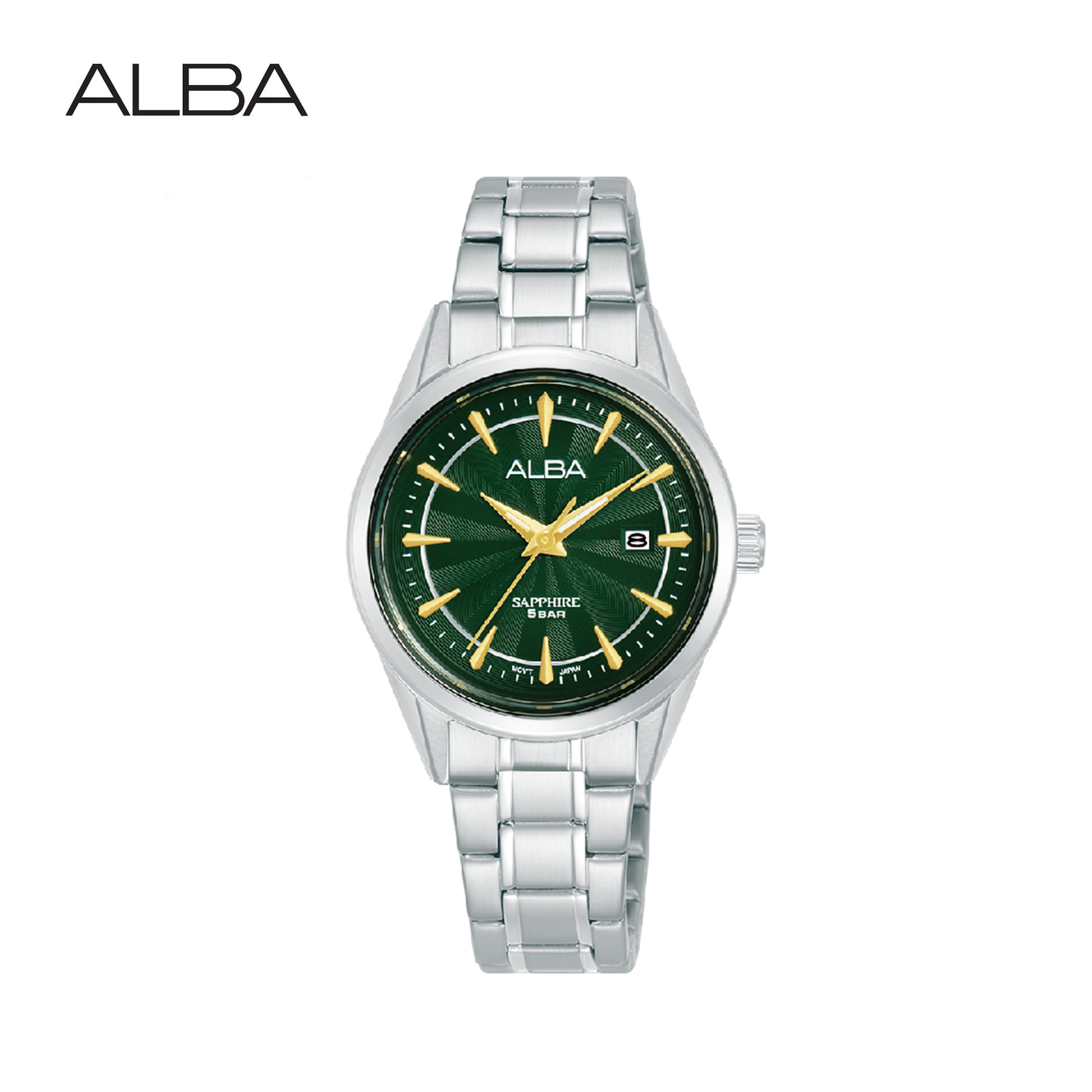 นาฬิกาข้อมือผู้หญิง ALBA รุ่น AH7CJ3X ขนาด 29.5 มม. สีเขียว
