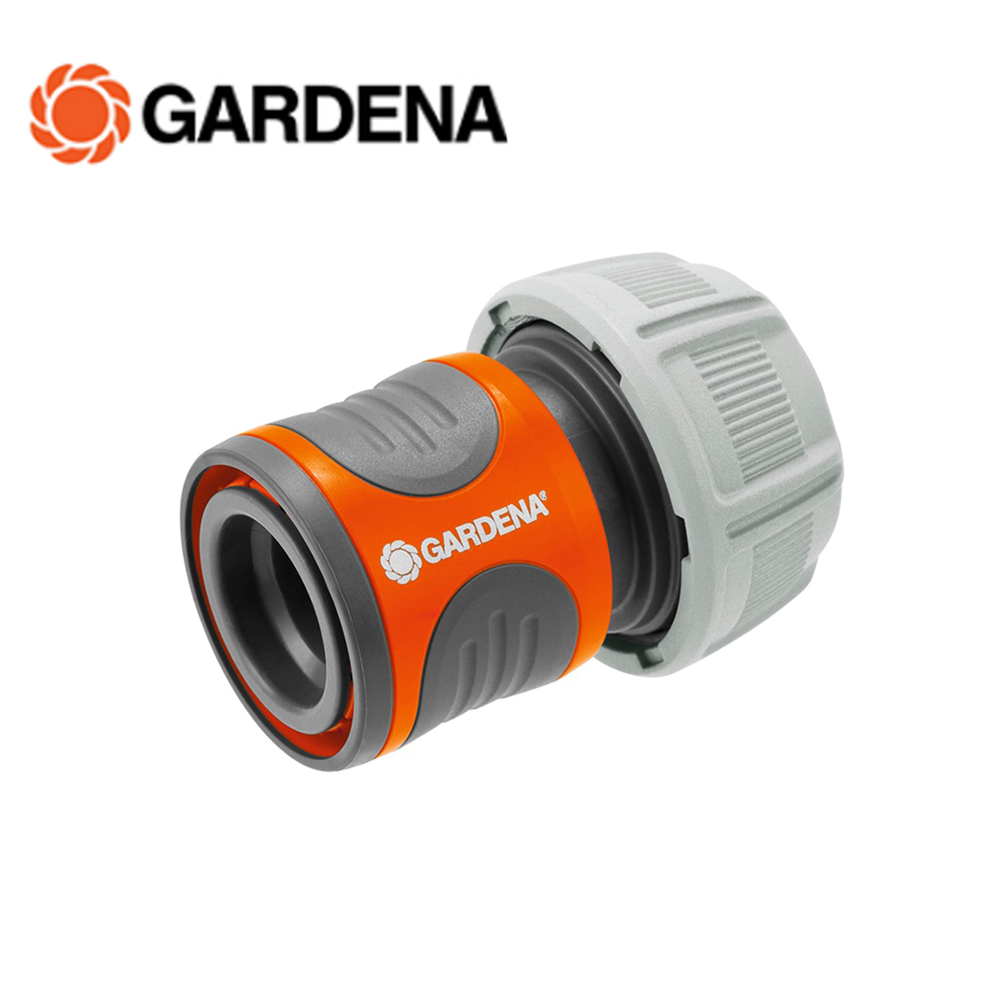 ข้อต่อสวมเร็ว+สวมสายยาง GARDENA 3/4 นิ้ว สีเทา