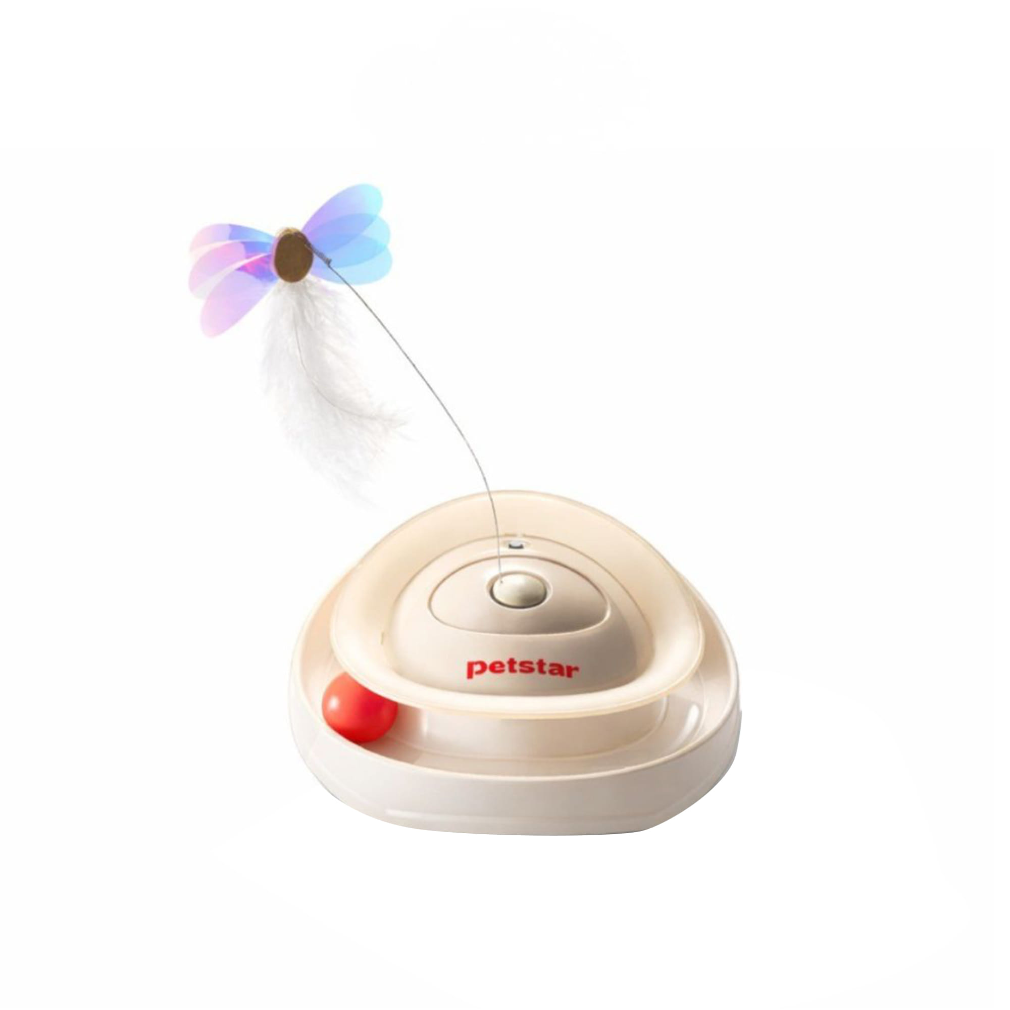 ของเล่นจานหมุนไม้ตกแมว PETSTAR PSTZ0377 สีขาว
