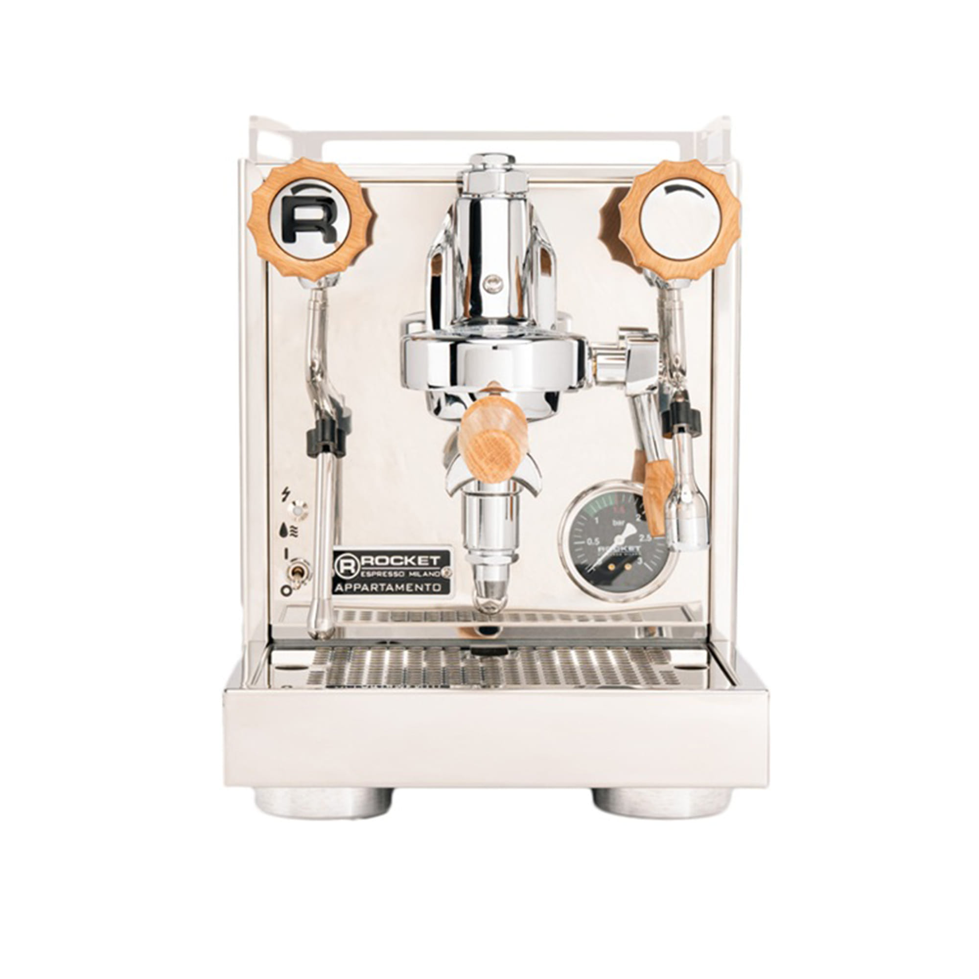 เครื่องชงกาแฟเอสเพรสโซ่ ROCKET ESPRESSO APPARTAMENTO 2.0 สีเงิน/ลายไม้