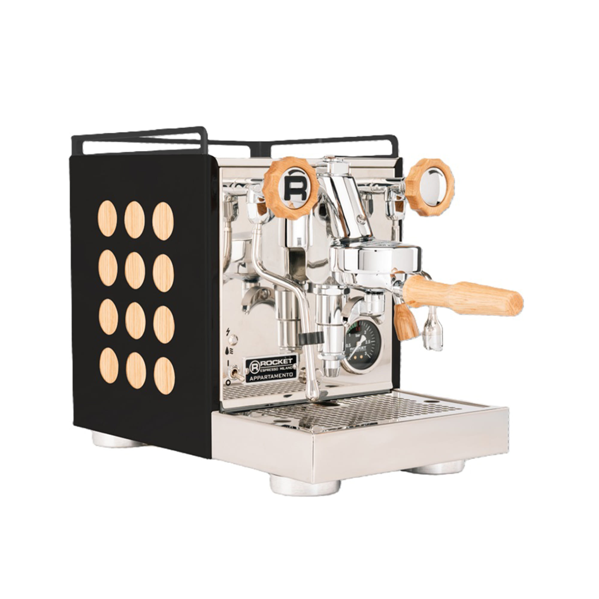 เครื่องชงกาแฟเอสเพรสโซ่ ROCKET ESPRESSO APPARTAMENTO 2.0 สีดำ/ลายไม้