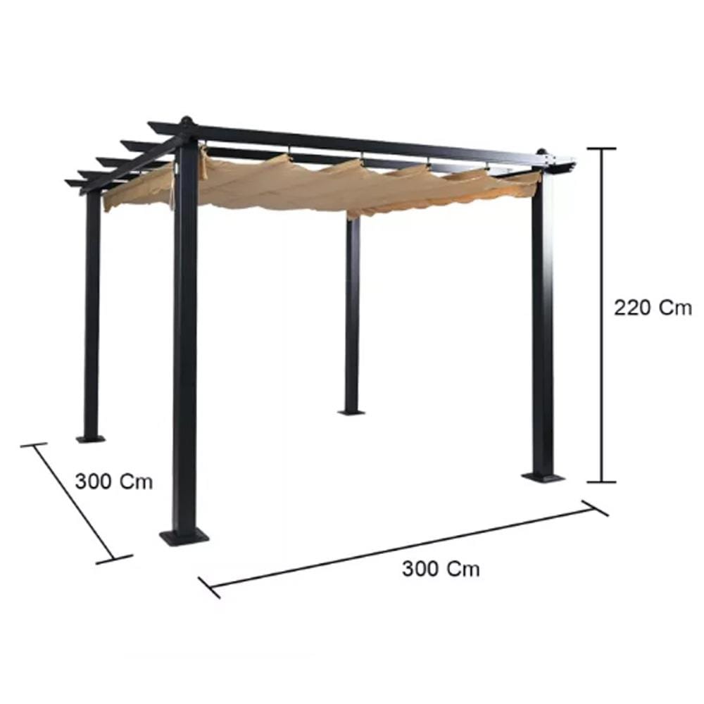 HOMEPRO SPRING GAZEBO RELAX TENT YF3809 3MX3M BROWN