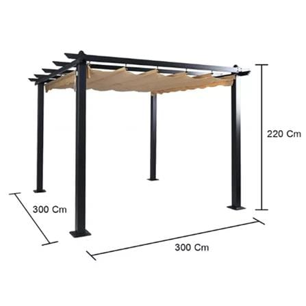 HOMEPRO SPRING GAZEBO RELAX TENT YF3809 3MX3M BROWN