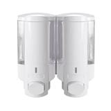 MOYA SOAP DISPENSER SD-828A 2-CHAMBER WHITE-CLEAR (H18.20XW16.20XD8.50 CM)
