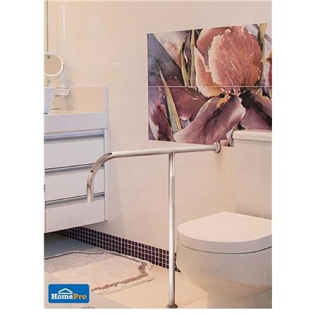 MOYA T-SHAPED WALL TO FLOOR GRAB BAR SN120 CHROME H68CW7XD60 CM