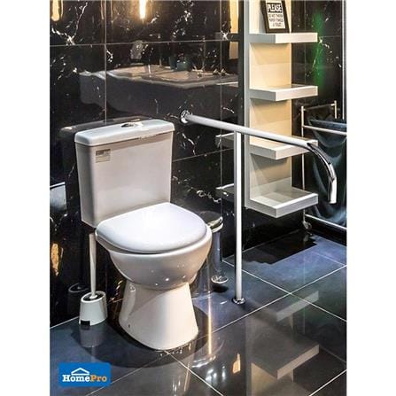 MOYA T-SHAPED WALL TO FLOOR GRAB BAR SN120 CHROME H68CW7XD60 CM