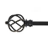 STEEL TENSION ROD HOME LIVING STYLE AQ57S 120-210CM BLACK