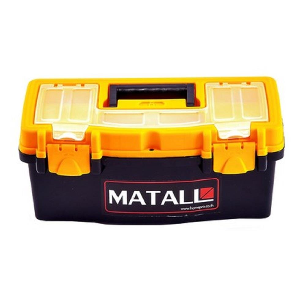 HOMEPRO MATALL TOOL BOX PROFESSIONAL PLASTIC HL3078 12" W30XD15XH12.5 CM BLACK/YELLOW