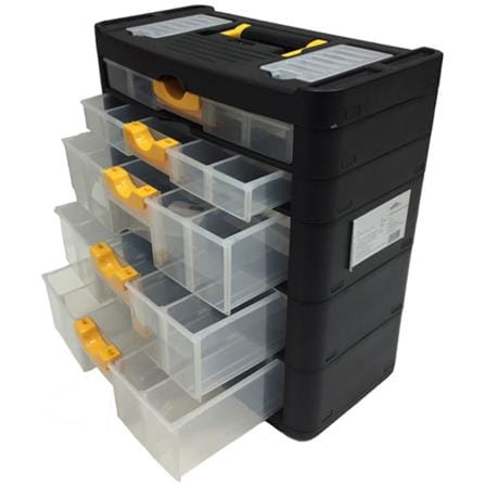 HUALEI STORAGE BOX 5 DRAWERS PLASTIC HL3079-D BLACK-CLEAR
