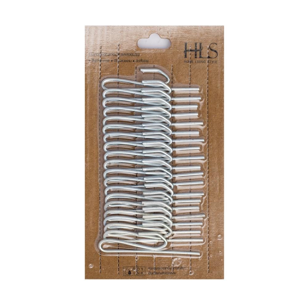 PLEAT CURTAIN HOOK HOME LIVING STYLE SILVER 20PCS