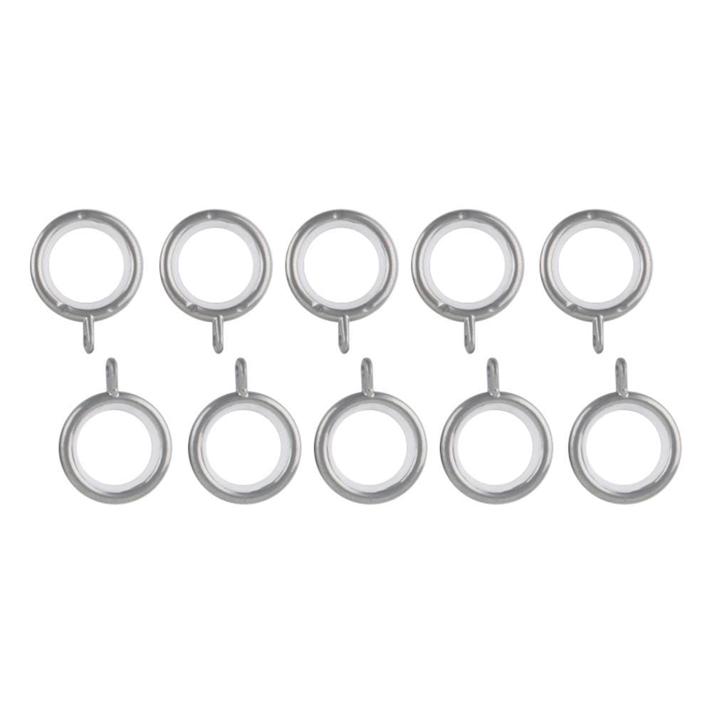 STEEL CURTAIN RINGS HOME LIVING STYLE 30MM SILVER 10PCS