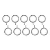 STEEL CURTAIN RINGS HOME LIVING STYLE 30MM SILVER 10PCS