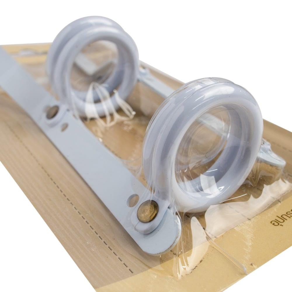 SLIDE RING STEEL PAIR 33MM WHITE HLS