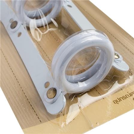 SLIDE RING STEEL PAIR 33MM WHITE HLS
