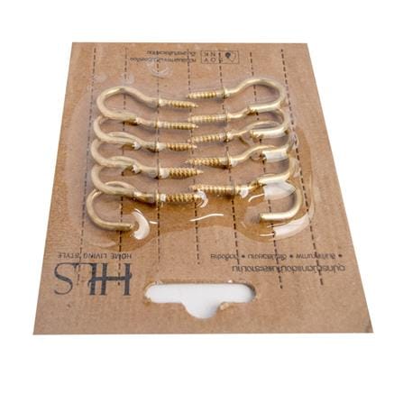 HOLDBACK HOOKS HOME LIVING STYLE GOLD 10PCS