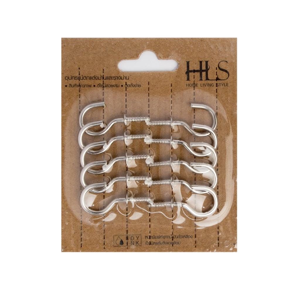 HOLDBACK HOOKS HOME LIVING STYLE SILVER 10PCS