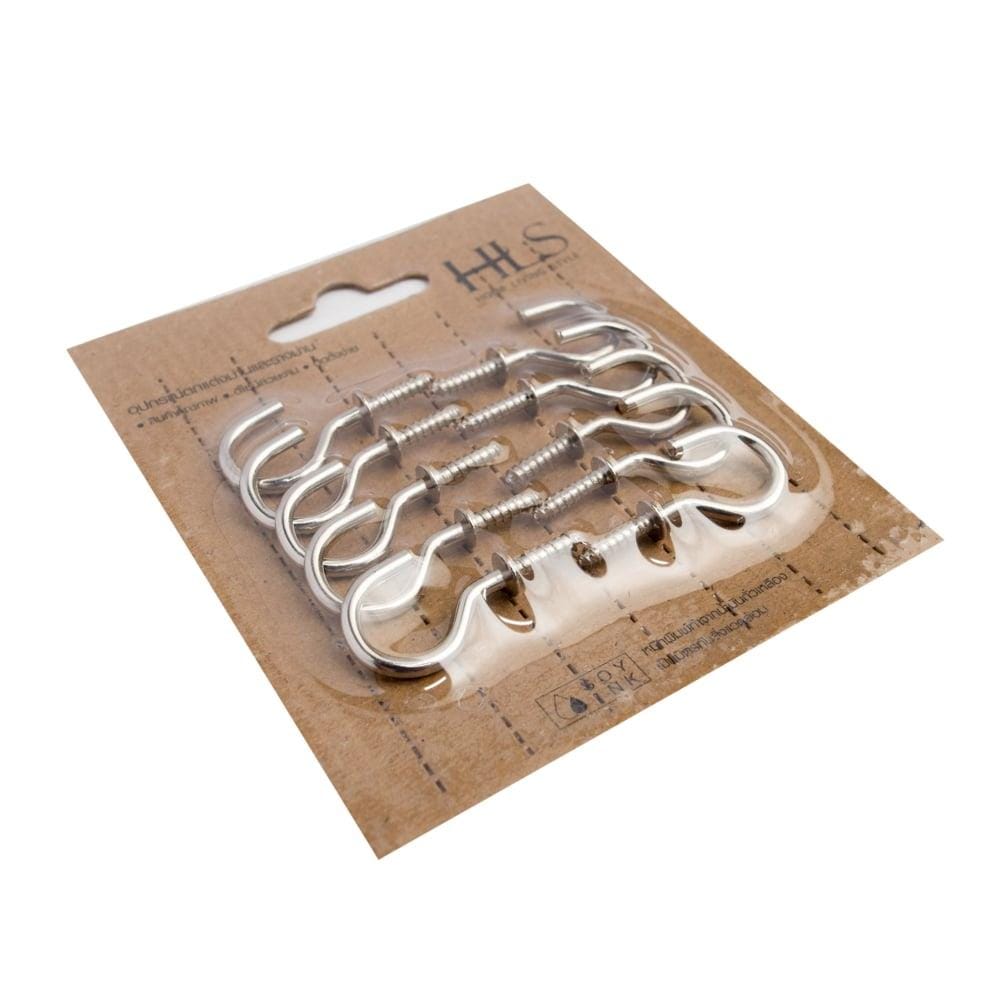 HOLDBACK HOOKS HOME LIVING STYLE SILVER 10PCS