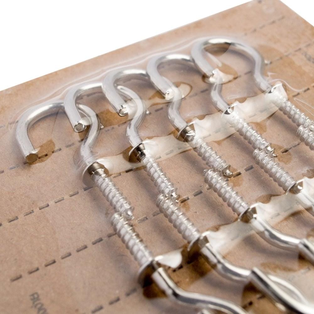 HOLDBACK HOOKS HOME LIVING STYLE SILVER 10PCS