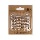 HOLDBACK HOOKS HOME LIVING STYLE SILVER 10PCS