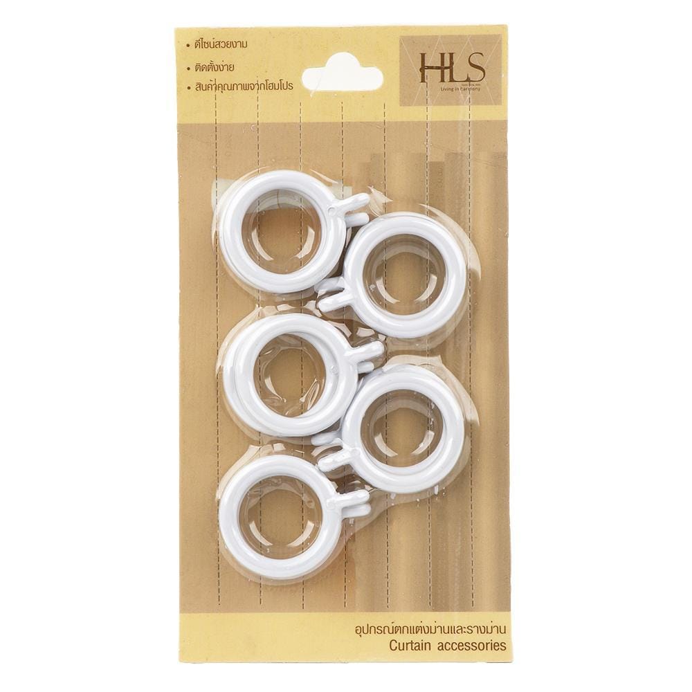 CURTAIN RINGS HOME LIVING STYLE 33MM WHITE 10PCS