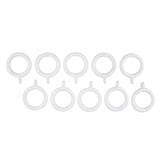 CURTAIN RINGS HOME LIVING STYLE 33MM WHITE 10PCS