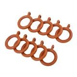 CURTAIN RINGS HOME LIVING STYLE 33MM BROWN 10PCS