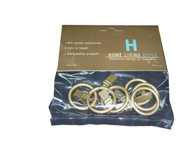 HLS CURTAIN RING DR001 30MM GOLD
