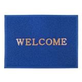 DOOR MAT HOME LIVING STYLE WELCOME 60X80CM BLUE