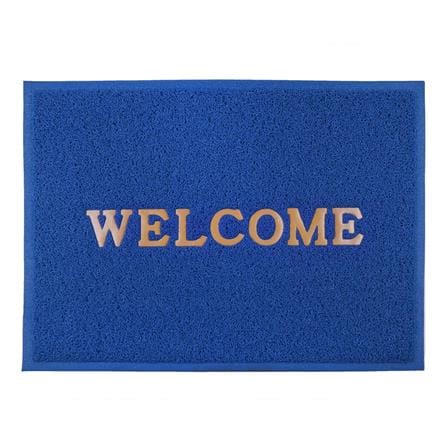 DOOR MAT HOME LIVING STYLE WELCOME 60X80CM BLUE