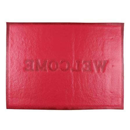 HLS DUST MAT WELCOME 60X80CM RED