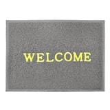HLS DUST MAT WELCOME 60X80CM GRAY