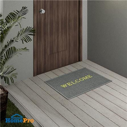 HLS DUST MAT WELCOME 60X80CM GRAY