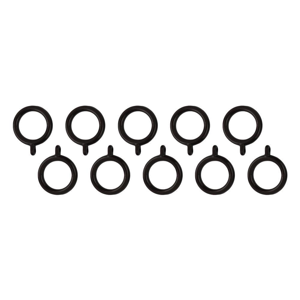 CURTAIN RINGS HOME LIVING STYLE 33MM DARK BROWN 10PCS