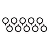 CURTAIN RINGS HOME LIVING STYLE 33MM DARK BROWN 10PCS